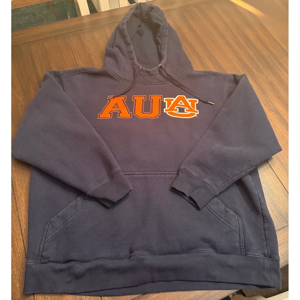 Champs Auburn Tigers Hoodie Navy Blue Pullover Sweatshirt Womens 2XL AU Logo